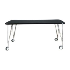 Kartell "Max" Office/Dining Desk in Black with Wheels
