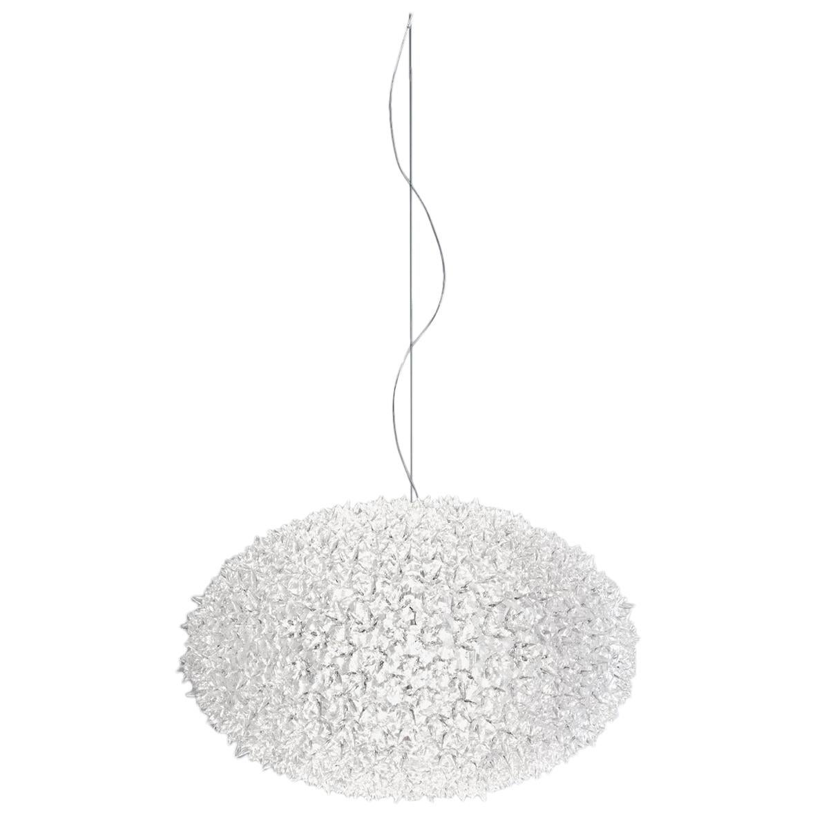 Lampe à suspension Kartell en cristal en forme de fleur moyenne de Ferruccio Laviani