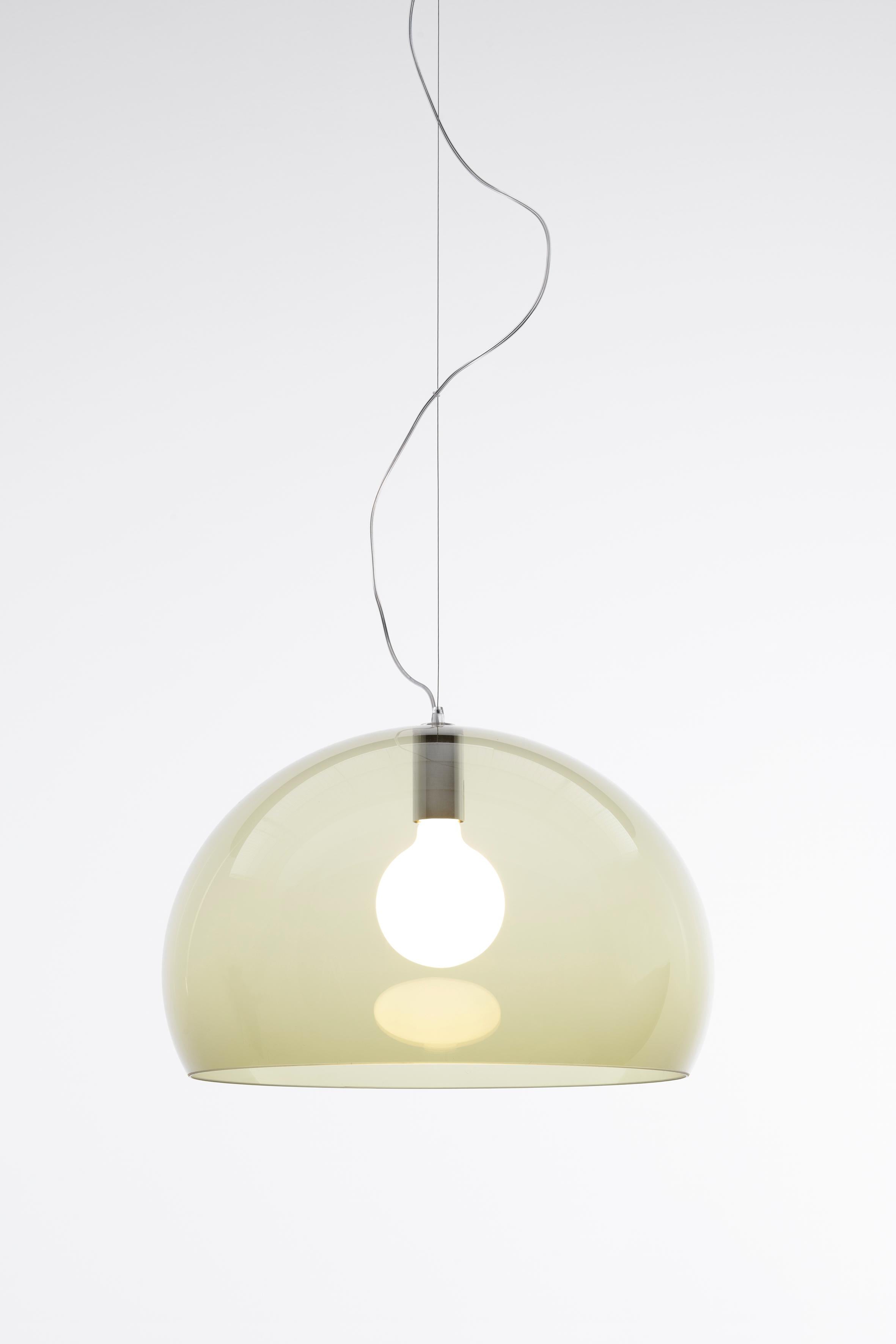 Kartell Medium FL/Y Pendant Light in Cola by Ferruccio Laviani In New Condition For Sale In Brooklyn, NY