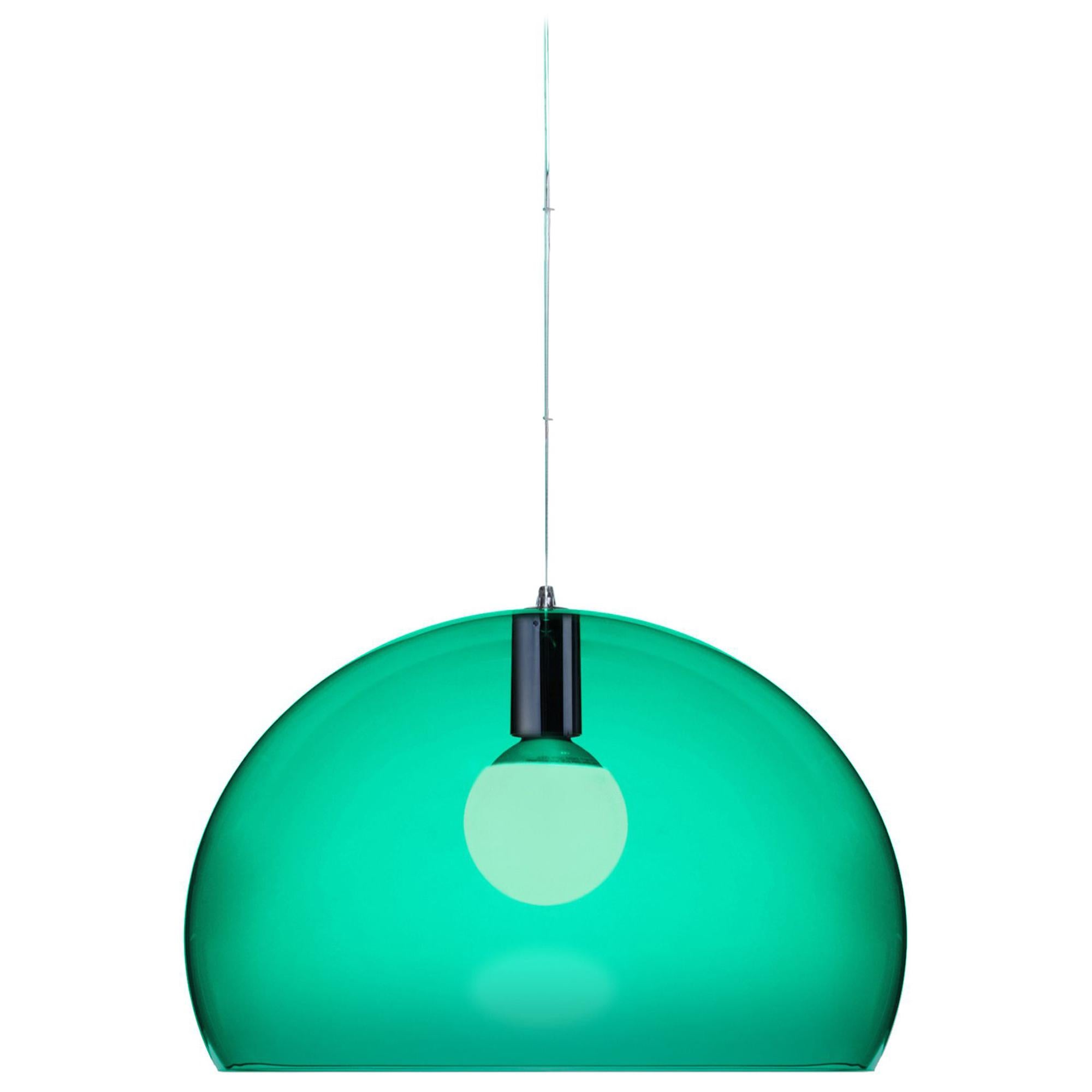 Kartell Medium FL/Y Pendant Light in Emerald Green by Ferruccio Laviani For Sale