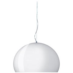 Kartell Medium FL/Y Pendant Light in Glossy White by Ferruccio Laviani