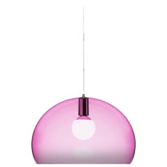 Kartell Medium FL/Y Lampada a sospensione in rosa di Ferruccio Laviani