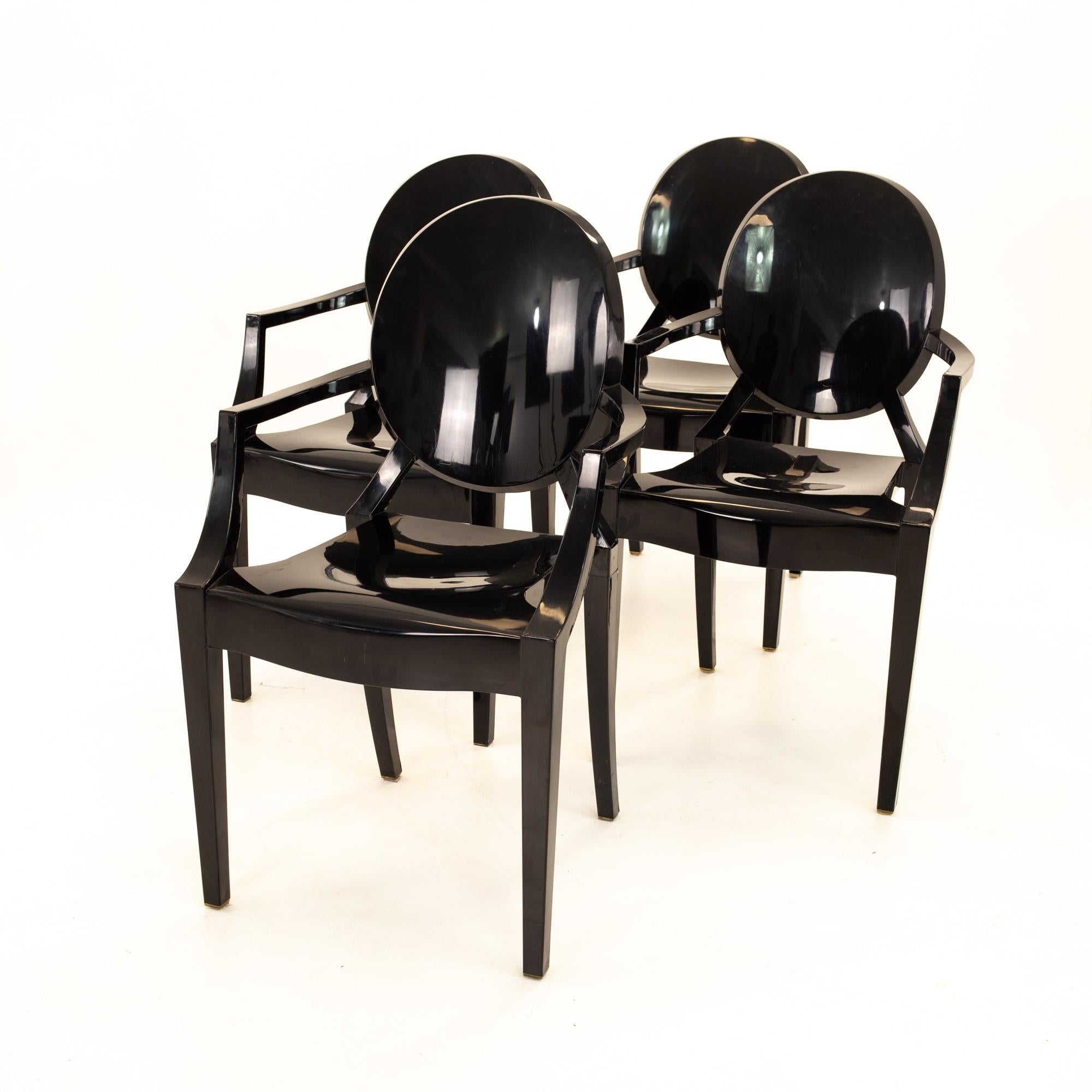 Meubles House GH-Clr Mid-Century Modern Phillip Style Ghost Dining Chair-Armless Clear