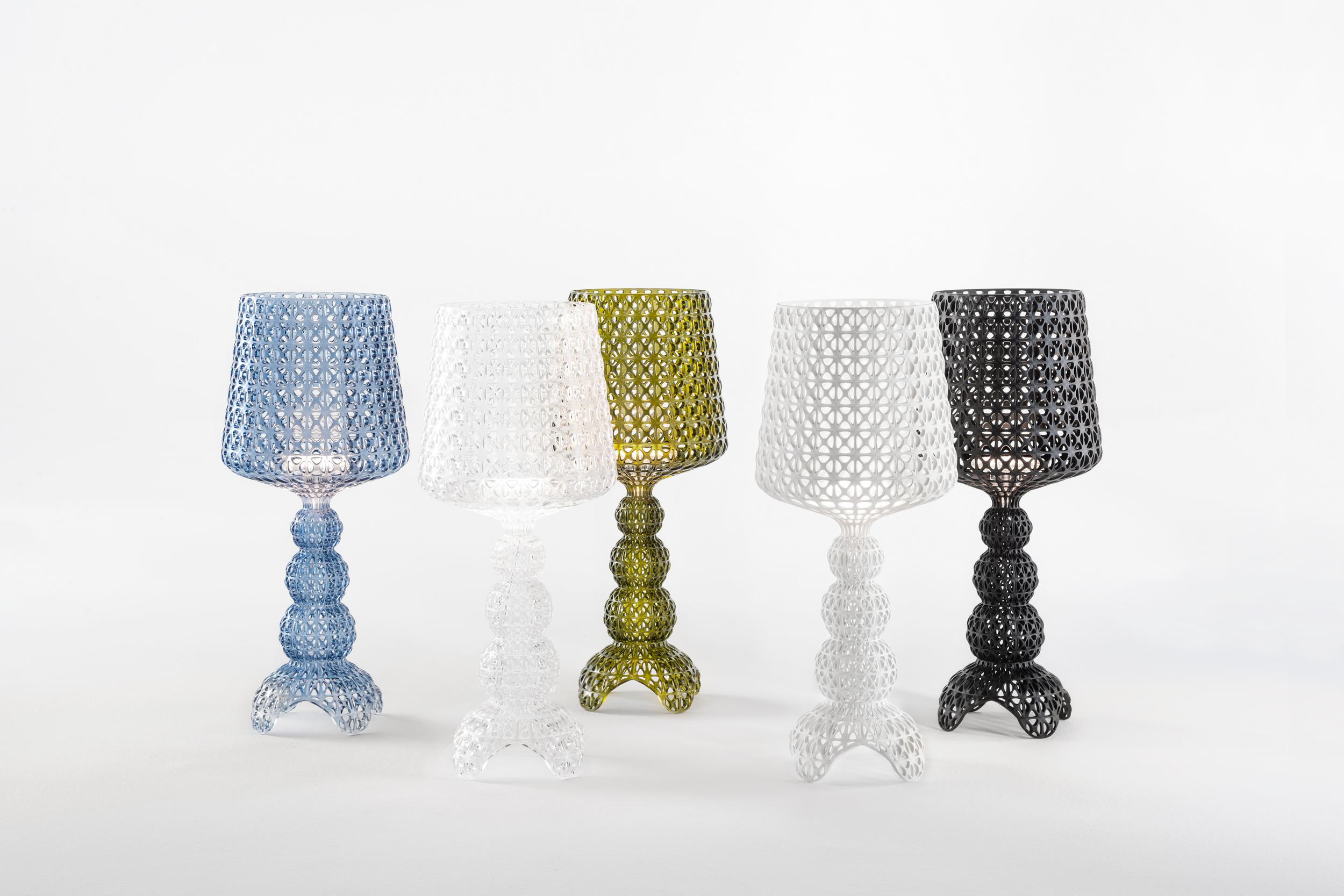 Plastic Kartell Mini Kabuki Desk Lamp in Crystal by Ferruccio Laviani For Sale