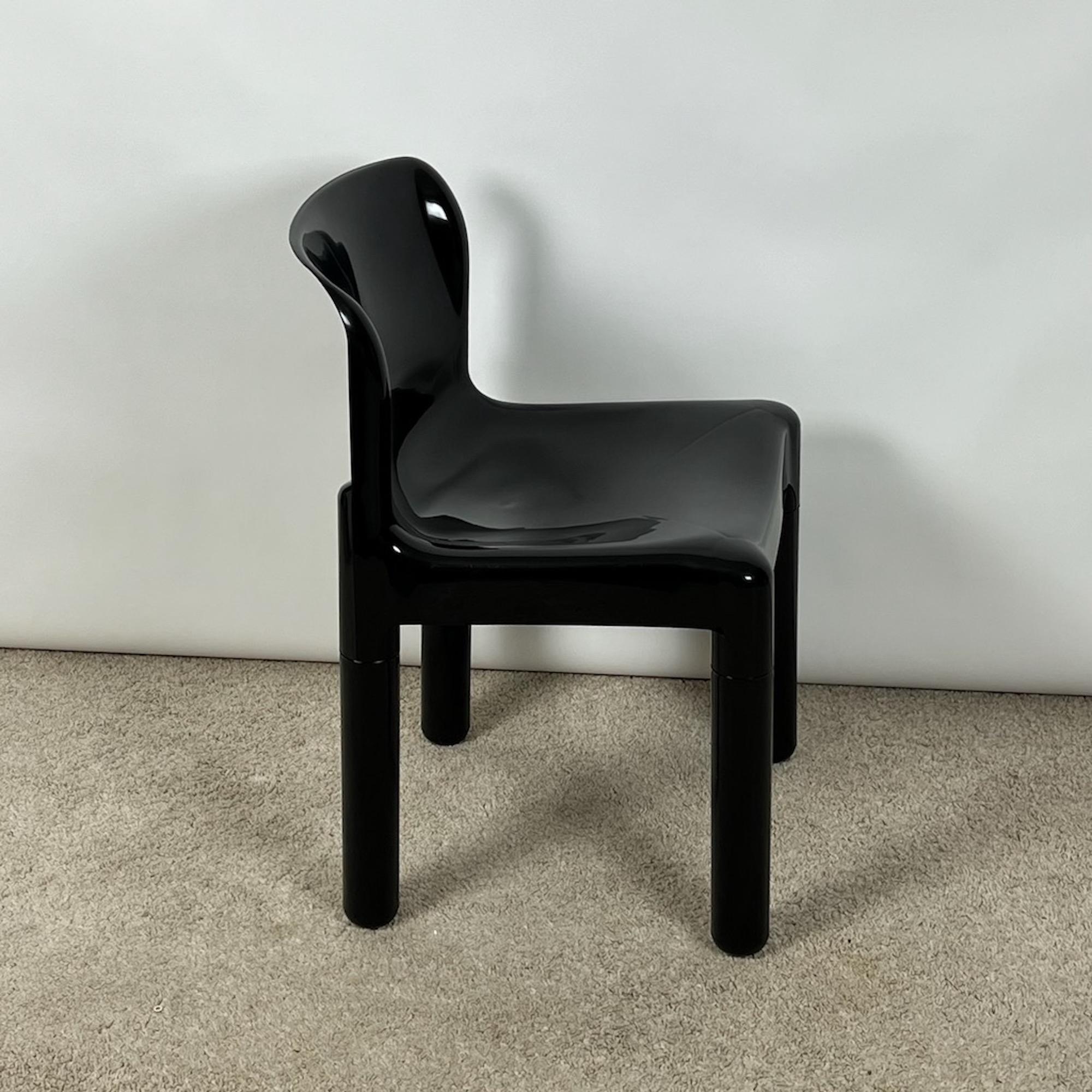 Industrial Kartell Model 4875 Chair by Carlo Bartoli - 1985 Edition New Old Stock in Black