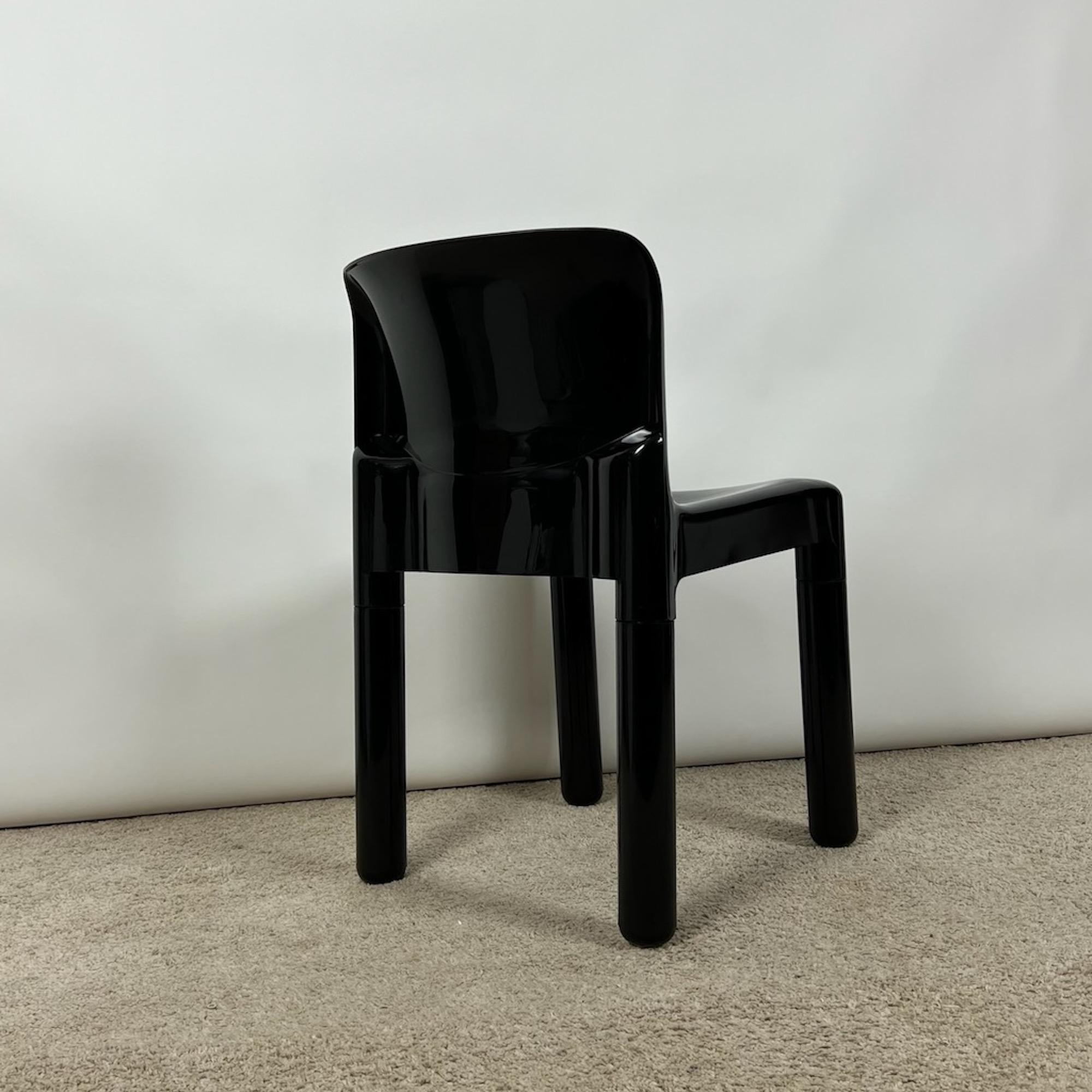Italian Kartell Model 4875 Chair by Carlo Bartoli - 1985 Edition New Old Stock in Black