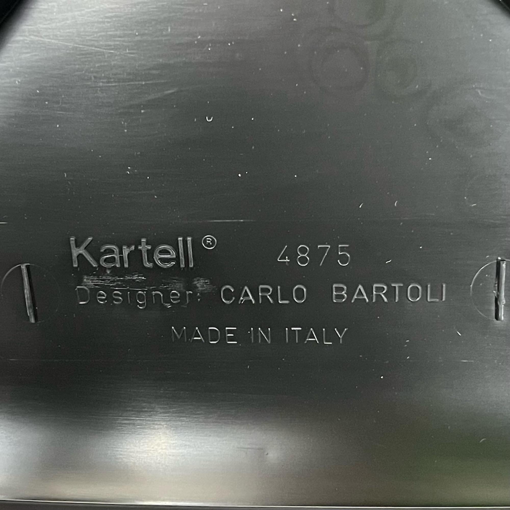 Kartell Model 4875 Chair by Carlo Bartoli - 1985 Edition New Old Stock in Black 1