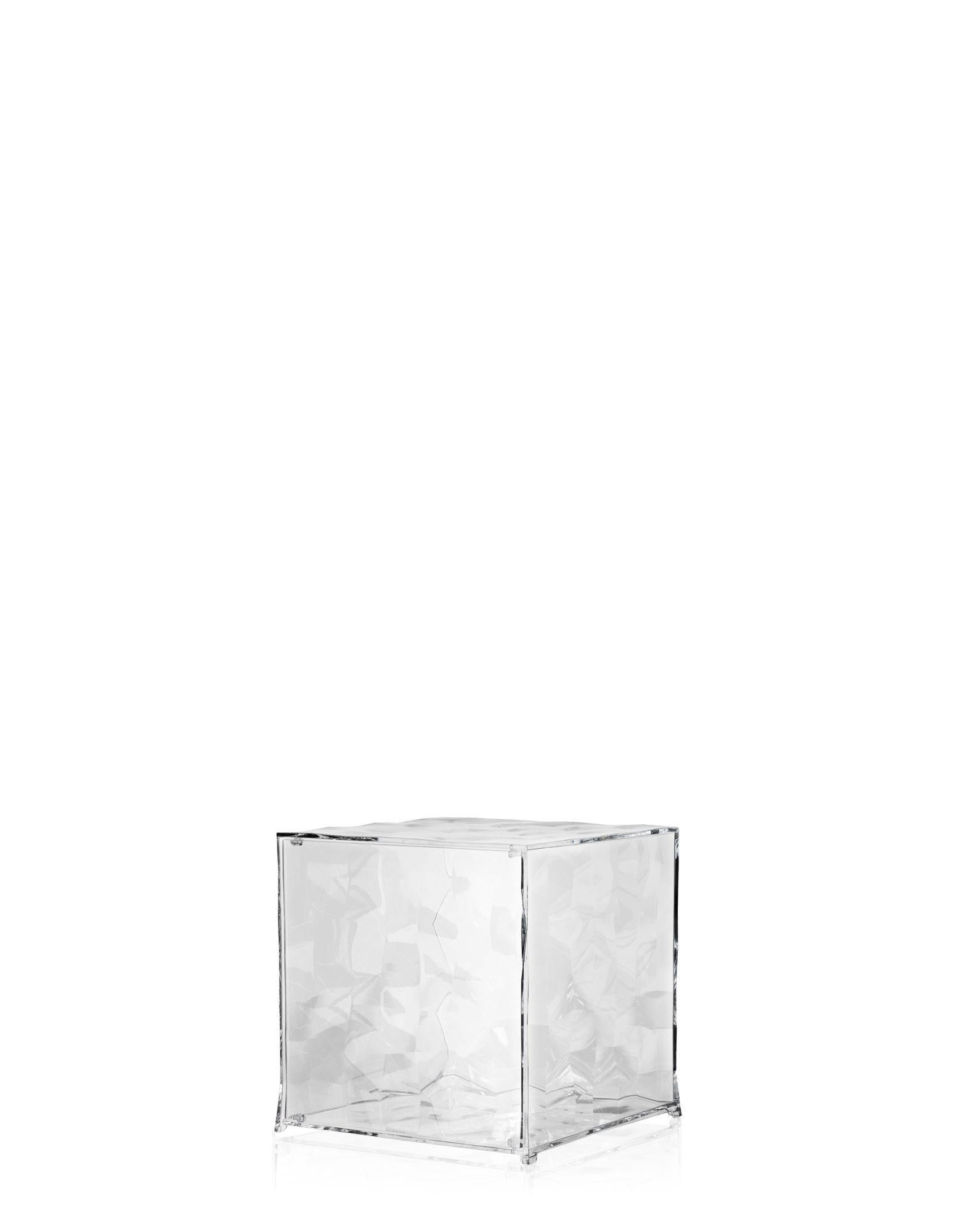 Moderne Cube optique Kartell en cristal de Patrick Jouin en vente