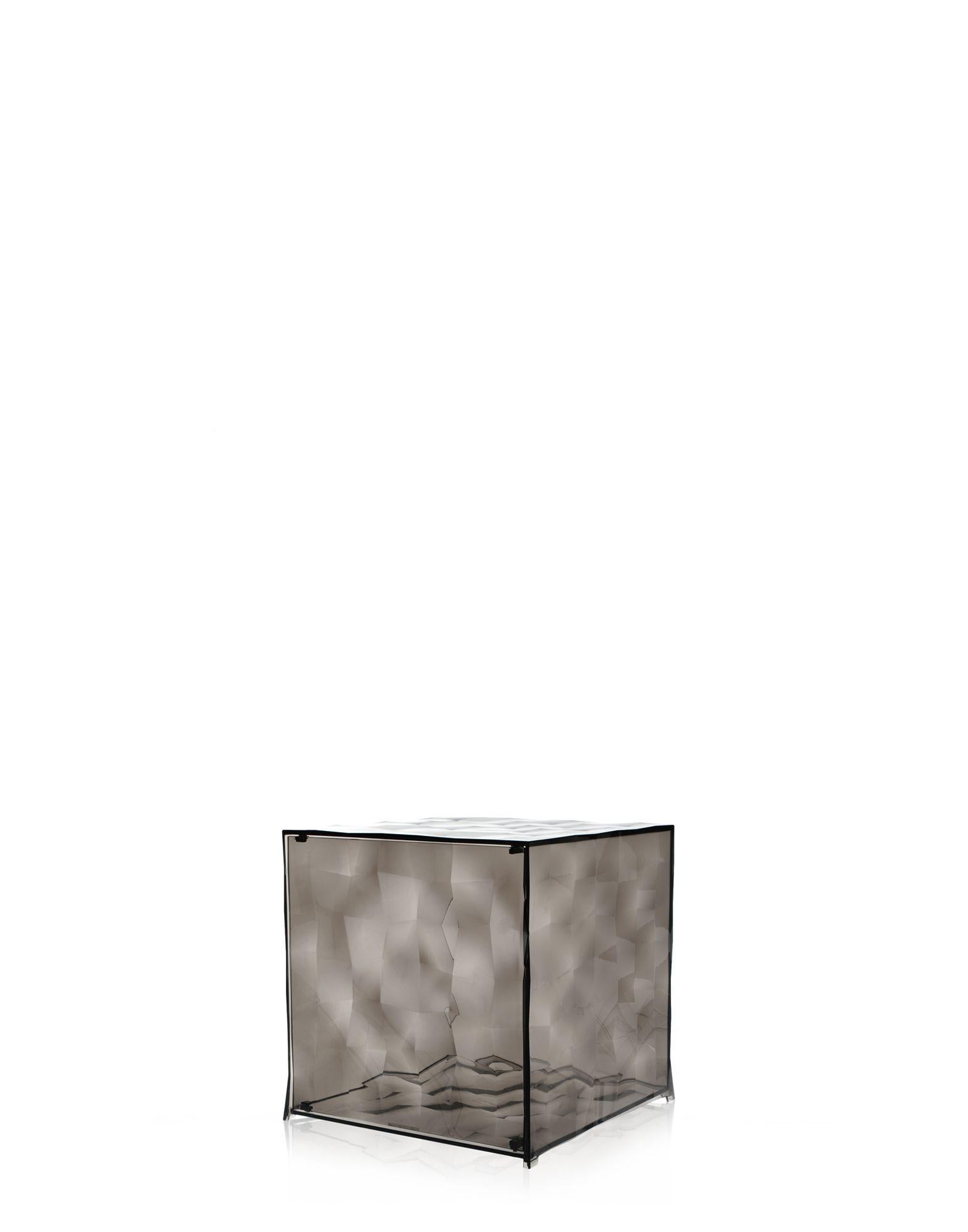 Modern Kartell Optic Cube in Smoke by Patrick Jouin For Sale