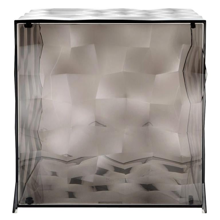 Kartell Optic Cube in Smoke by Patrick Jouin For Sale