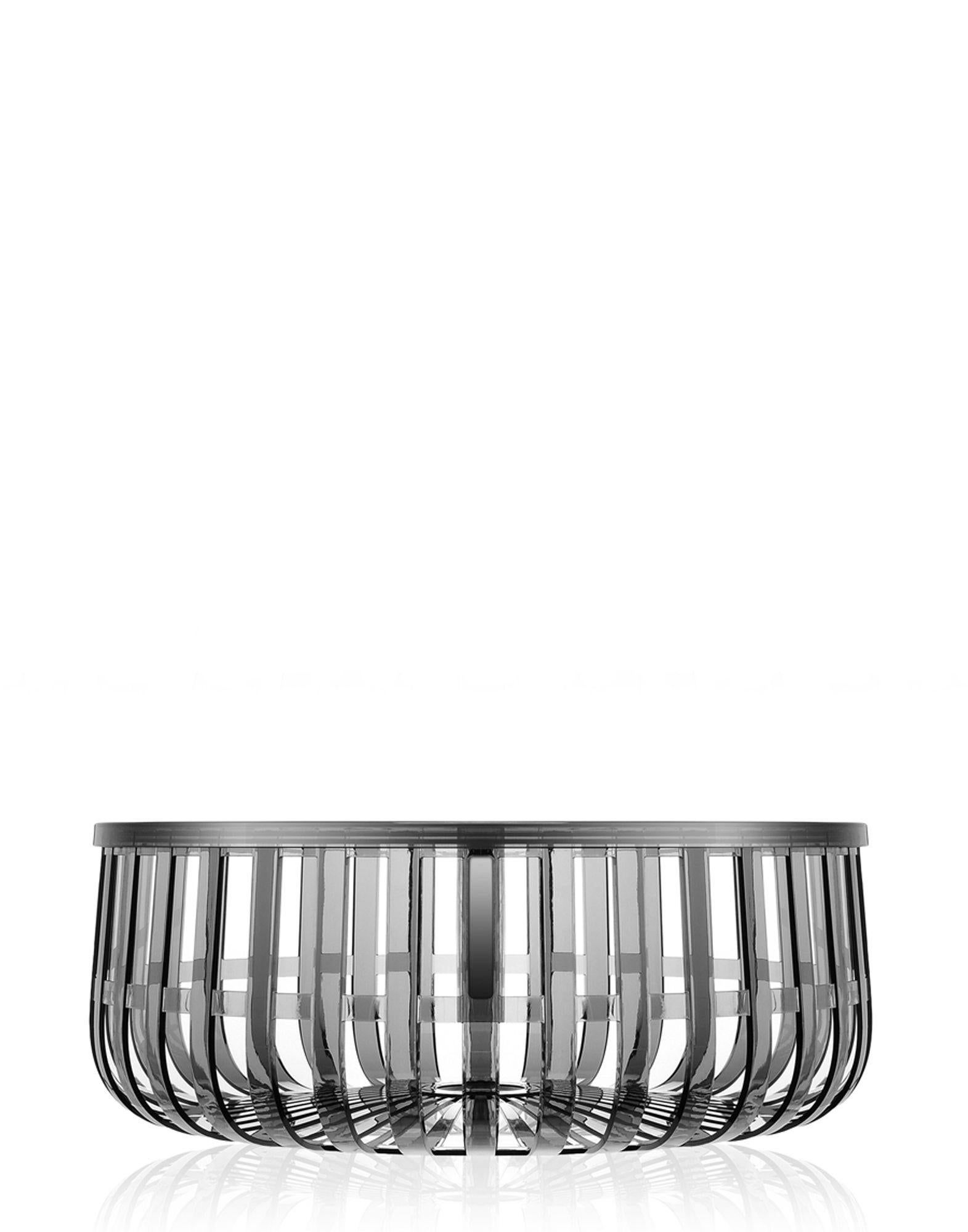 Modern Kartell Panier Coffee Table in Dark Grey by Ronan & Erwan Bouroullec