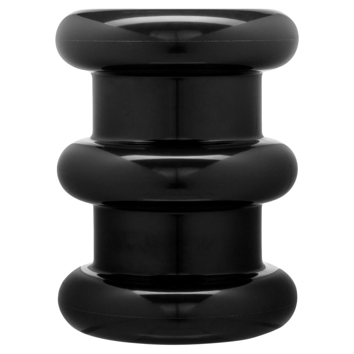 Kartell Pilastro Stool in Black by Ettore Sottsass