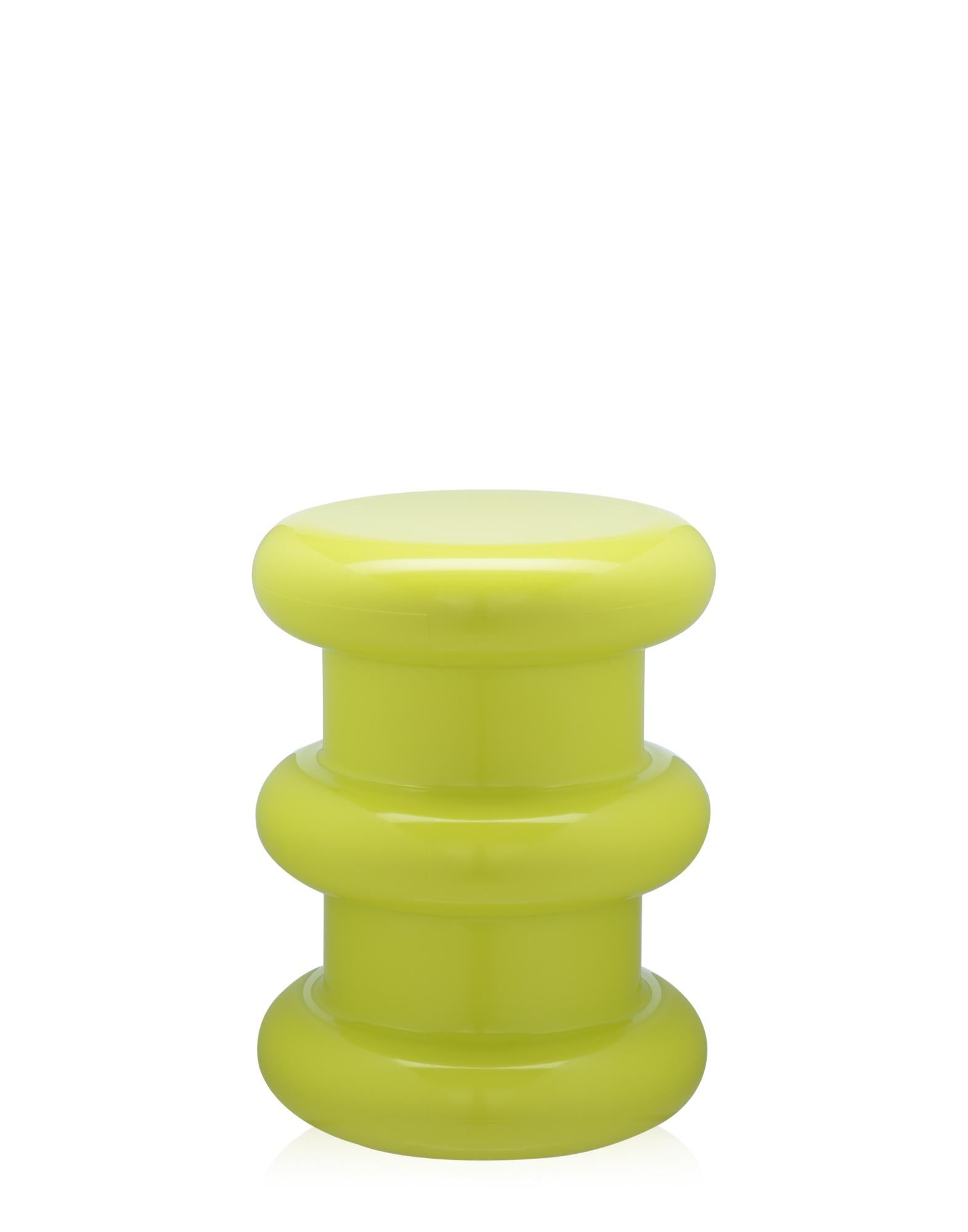 The Pilastro stool is part of the Kartell goes Sottsass, a tribute to Memphis collection, launched in 2015 in homage to design guru Ettore Sottsass. Pilastro, stands out for its architectural lines and is made from mass-colored thermoplastic techno