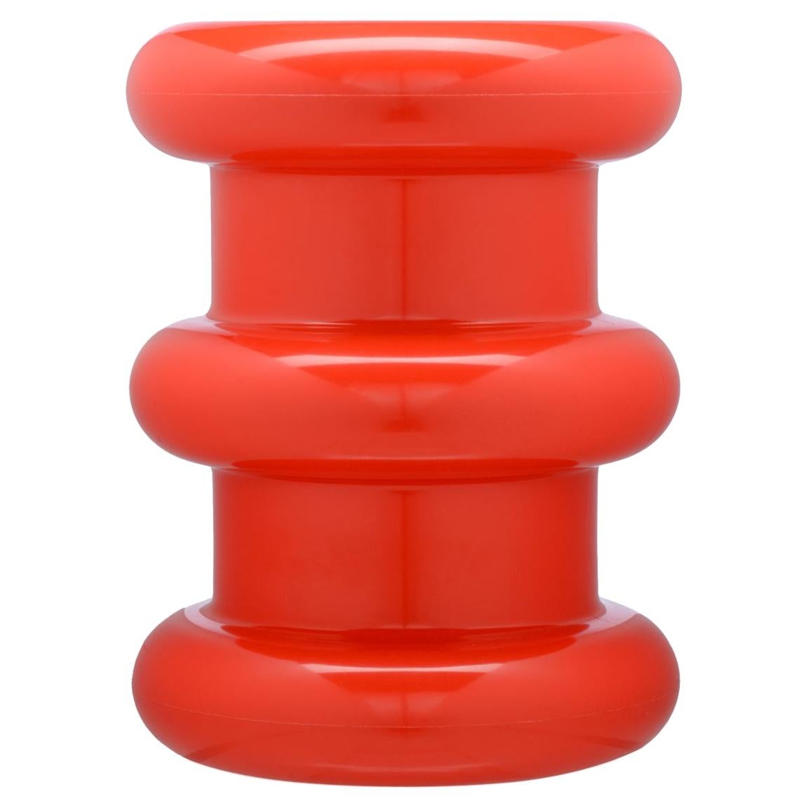 Kartell Pilastro Stool in Red by Ettore Sottsass