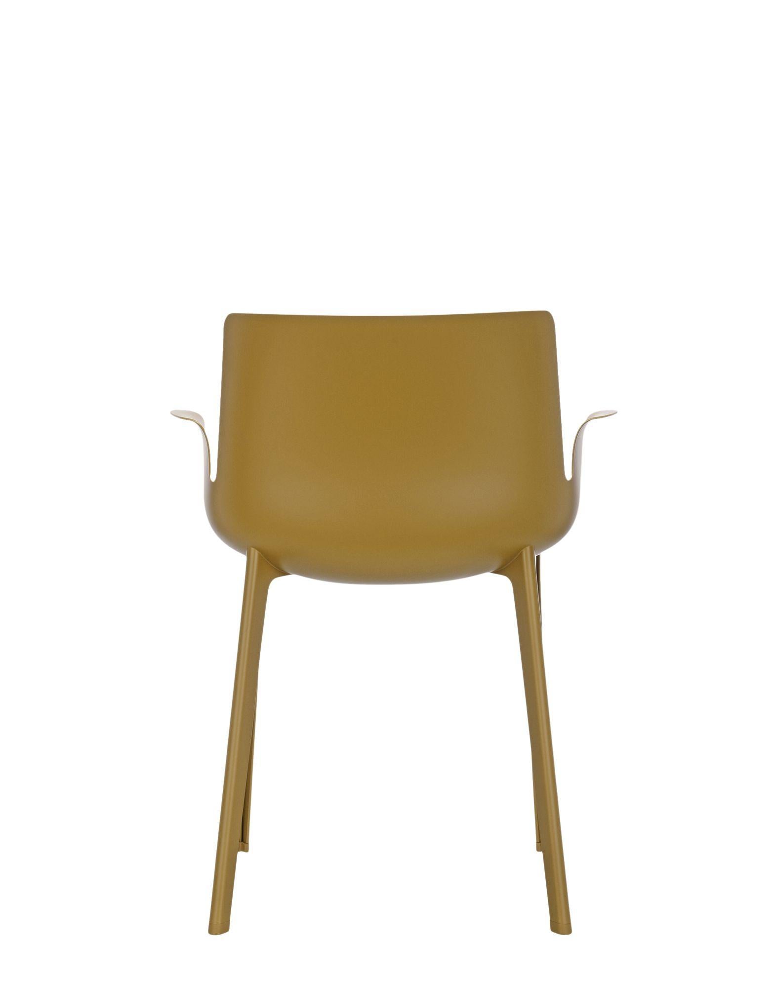 Italian Kartell Piuma Chair in Mustard by Piero Lissoni For Sale