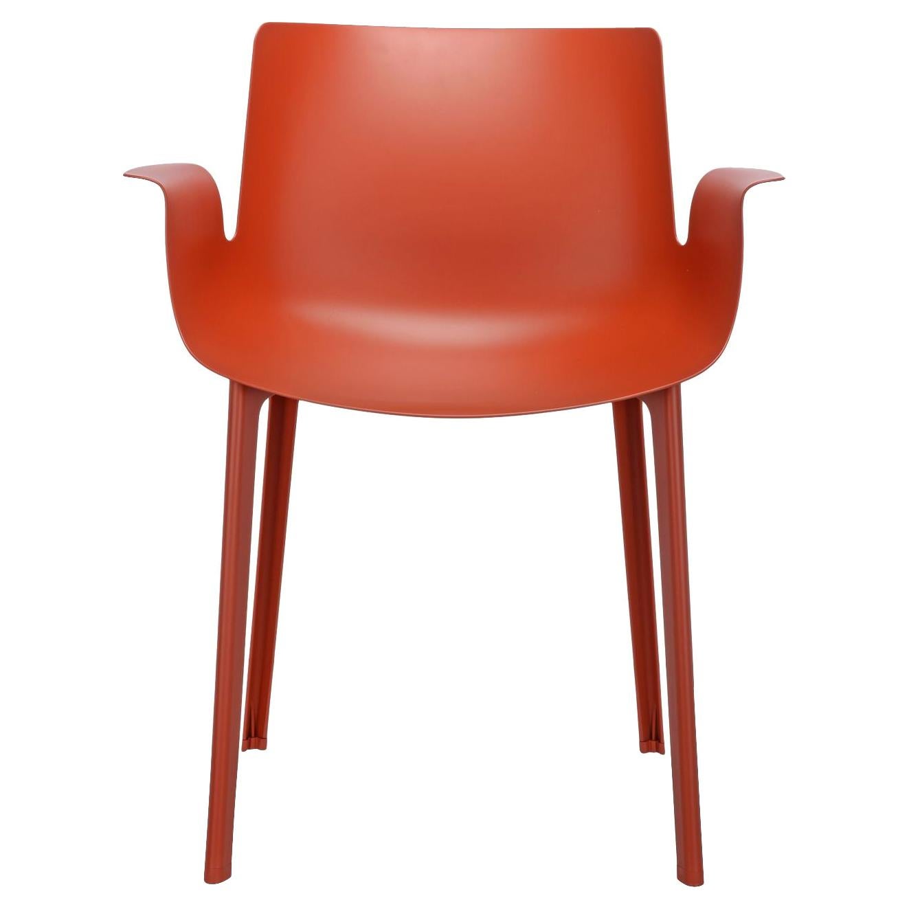 Kartell Piuma Chair in Rusty Orange by Piero Lissoni For Sale