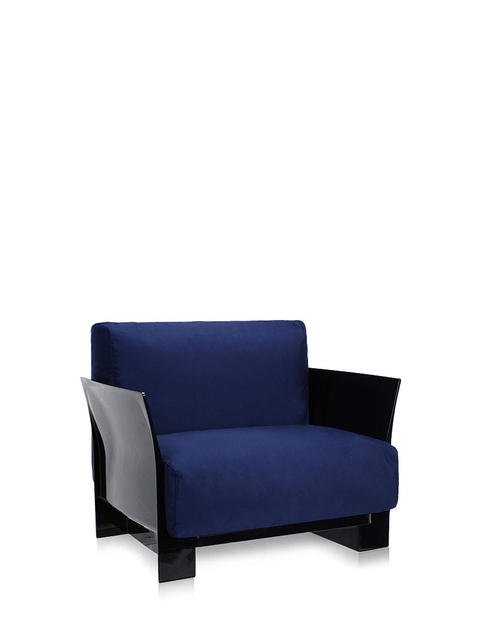 Kartell Pop Outdoor-Sessel in Blau von Piero Lissoni (21. Jahrhundert und zeitgenössisch) im Angebot