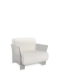 Kartell Pop Outdoor Armchair in Ikon White by Piero Lissoni
