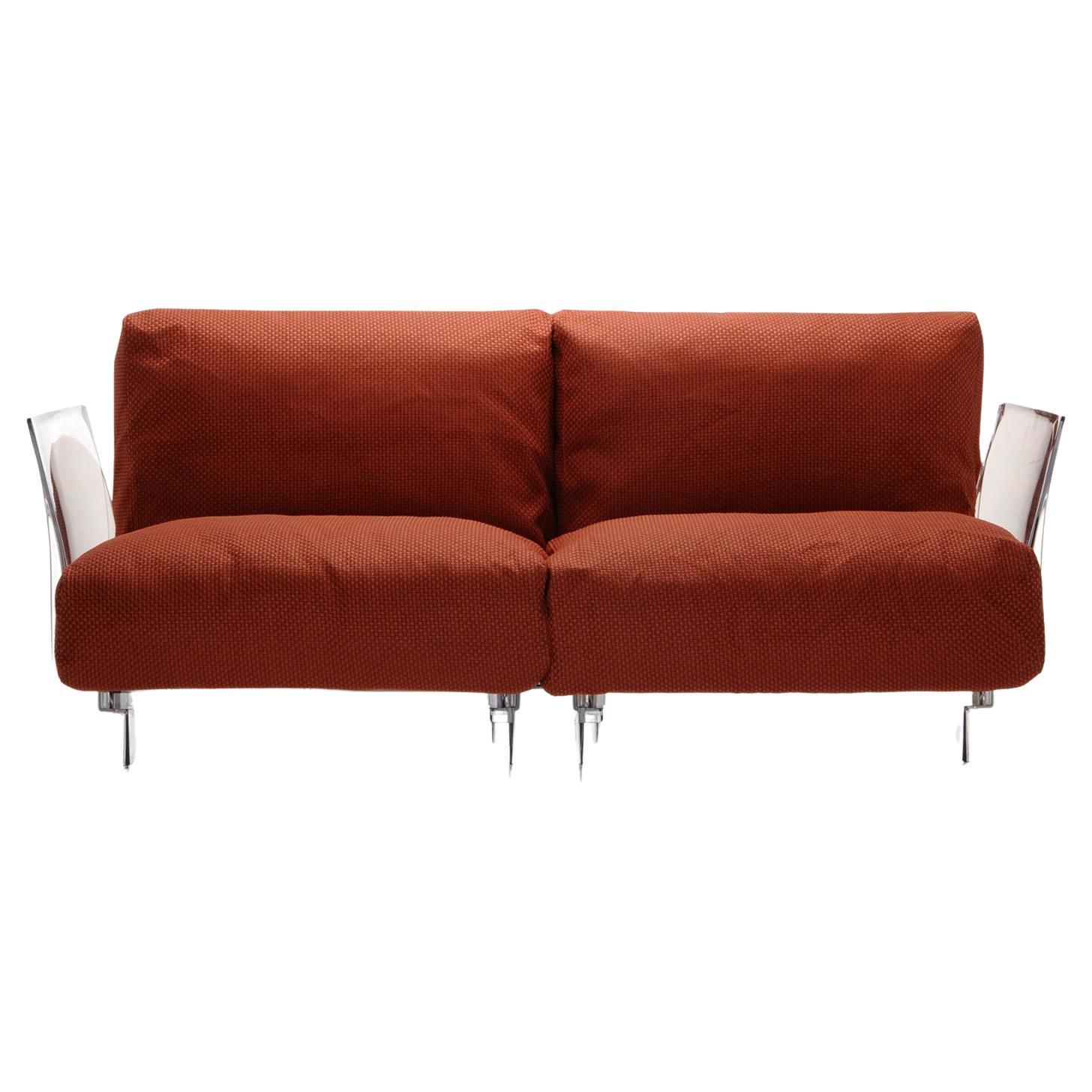 Kartell Pop Outdoor Sofa in Ikon Orange by Piero Lissoni For Sale