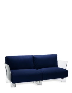 Kartell Pop Outdoor Sofa in Sunbrella Blue by Piero Lissoni