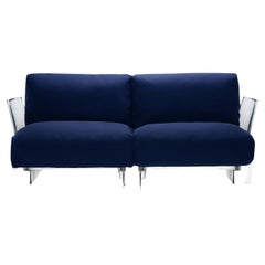 Sofá de exterior Kartell Pop en Sunbrella azul by Piero Lissoni