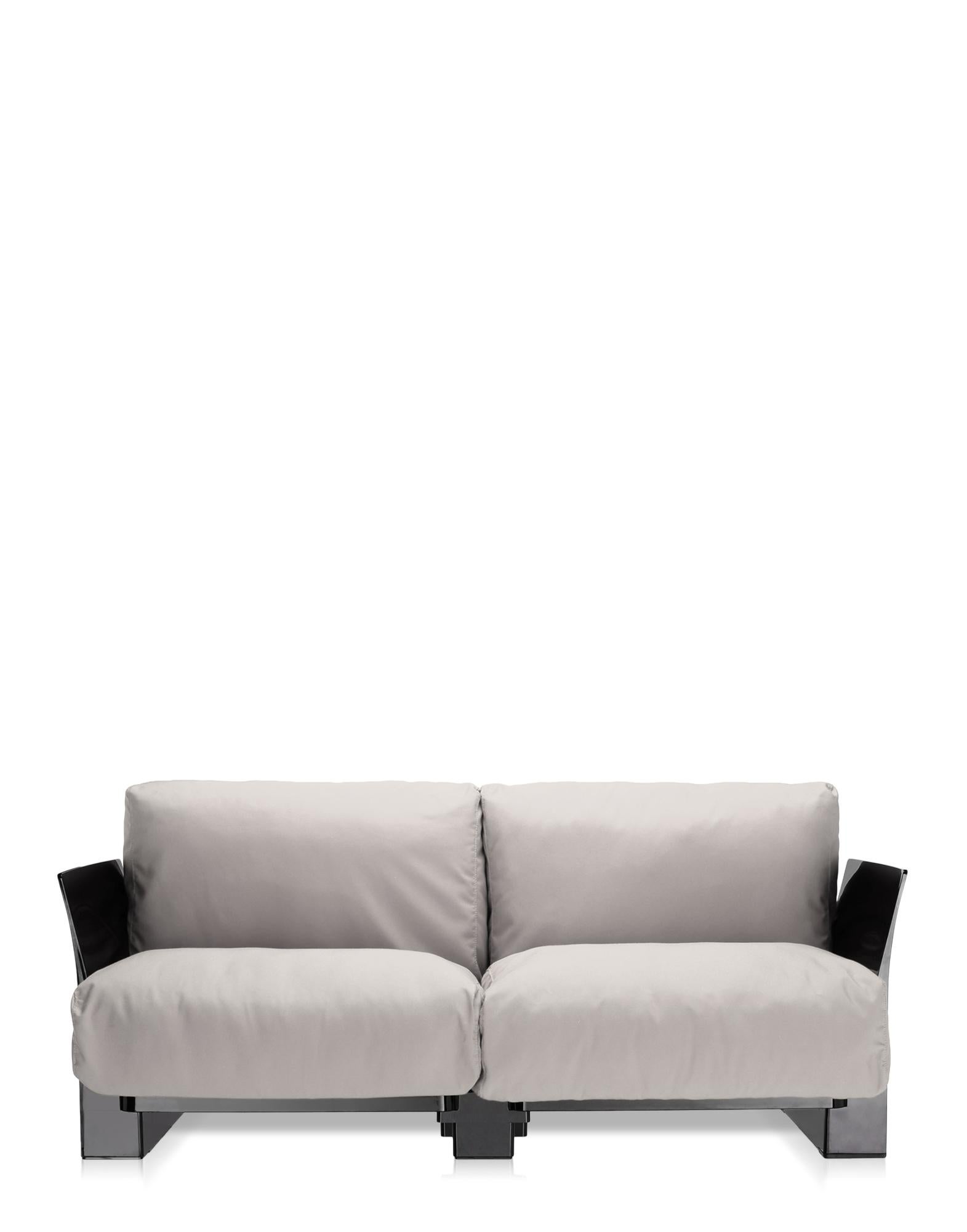 Kartell Pop Outdoor-Sofa mit Sonnenschirm in Ecru von Piero Lissoni (21. Jahrhundert und zeitgenössisch) im Angebot