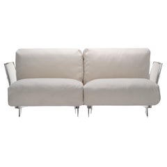 Kartell Pop Outdoor-Sofa mit Sonnenschirm in Ecru von Piero Lissoni