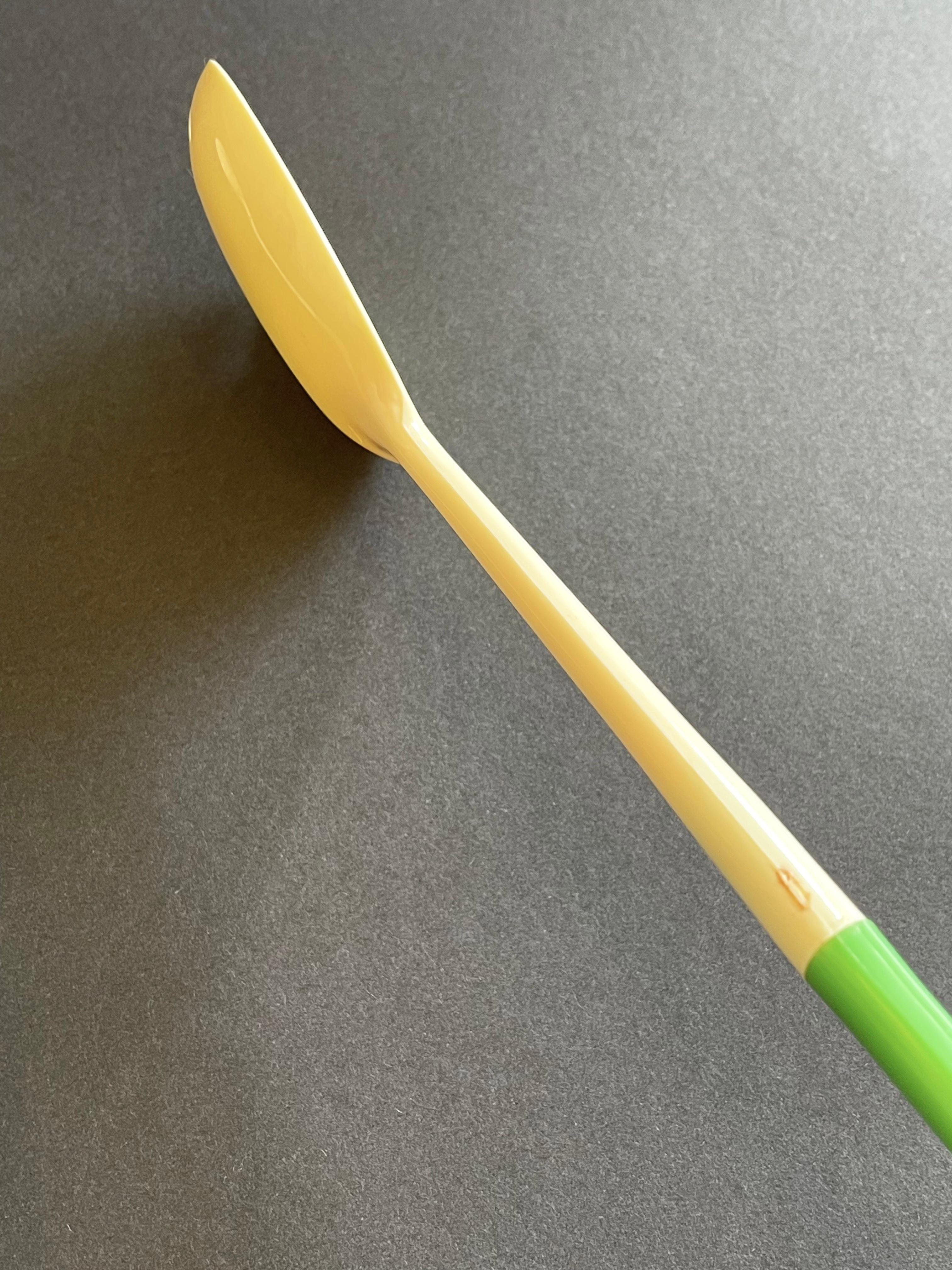 Plastic Kartell Salad Spoon & Fork Casalinghi, 1958 Design, Gino Colombini, Milan, Italy For Sale