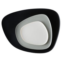 Kartell Set of 3 Namaste Plates in Black and Grey by Jean-Marie Massaud