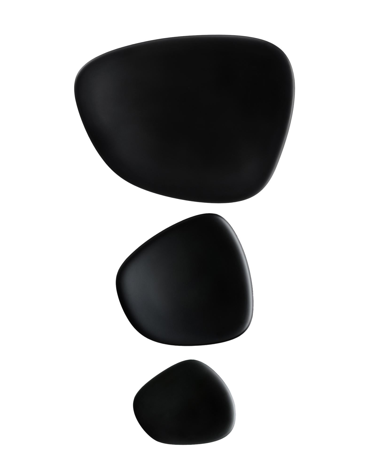 Moderne Kartell Set de 3 assiettes Namaste en noir par Jean-Marie Massaud en vente