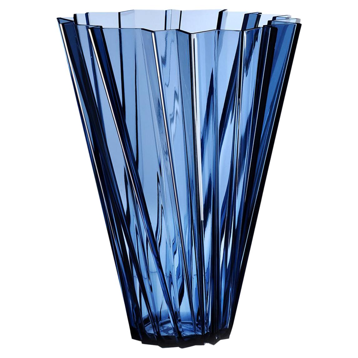Kartell Shanghai-Vase in Blau von Mario Bellini im Angebot