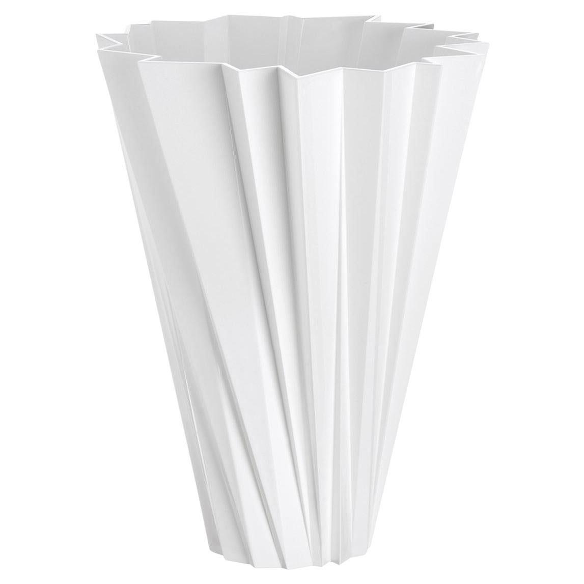 Kartell Shanghai Vase in Glossy White by Mario Bellini For Sale