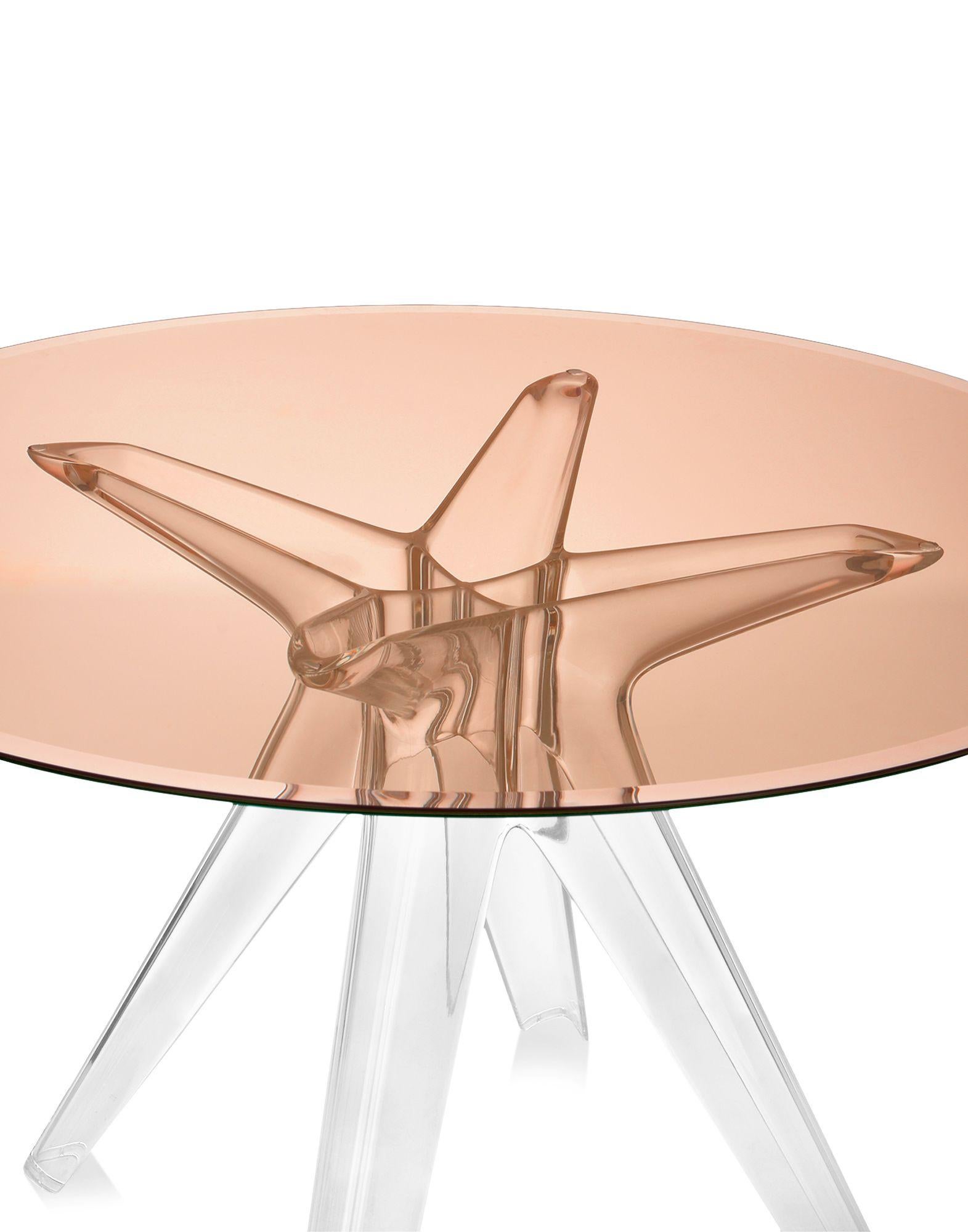 Moderne Table basse ronde Kartell Sir Gio avec plateau en bronze de Philippe Starck en vente