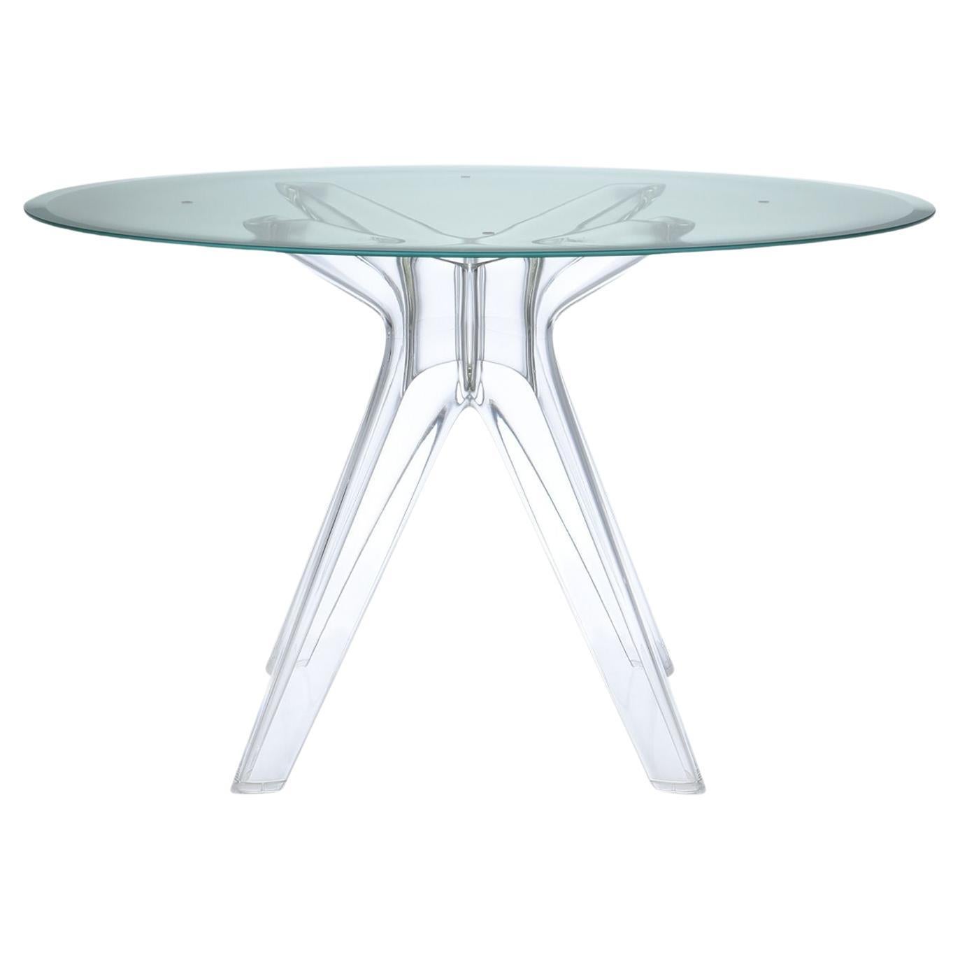 Table basse ronde Sir Gio avec plateau vert de Philippe Starck pour Kartell