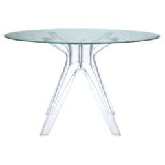 Kartell Sir Gio Round Coffee Table with Green Top by Philippe Starck