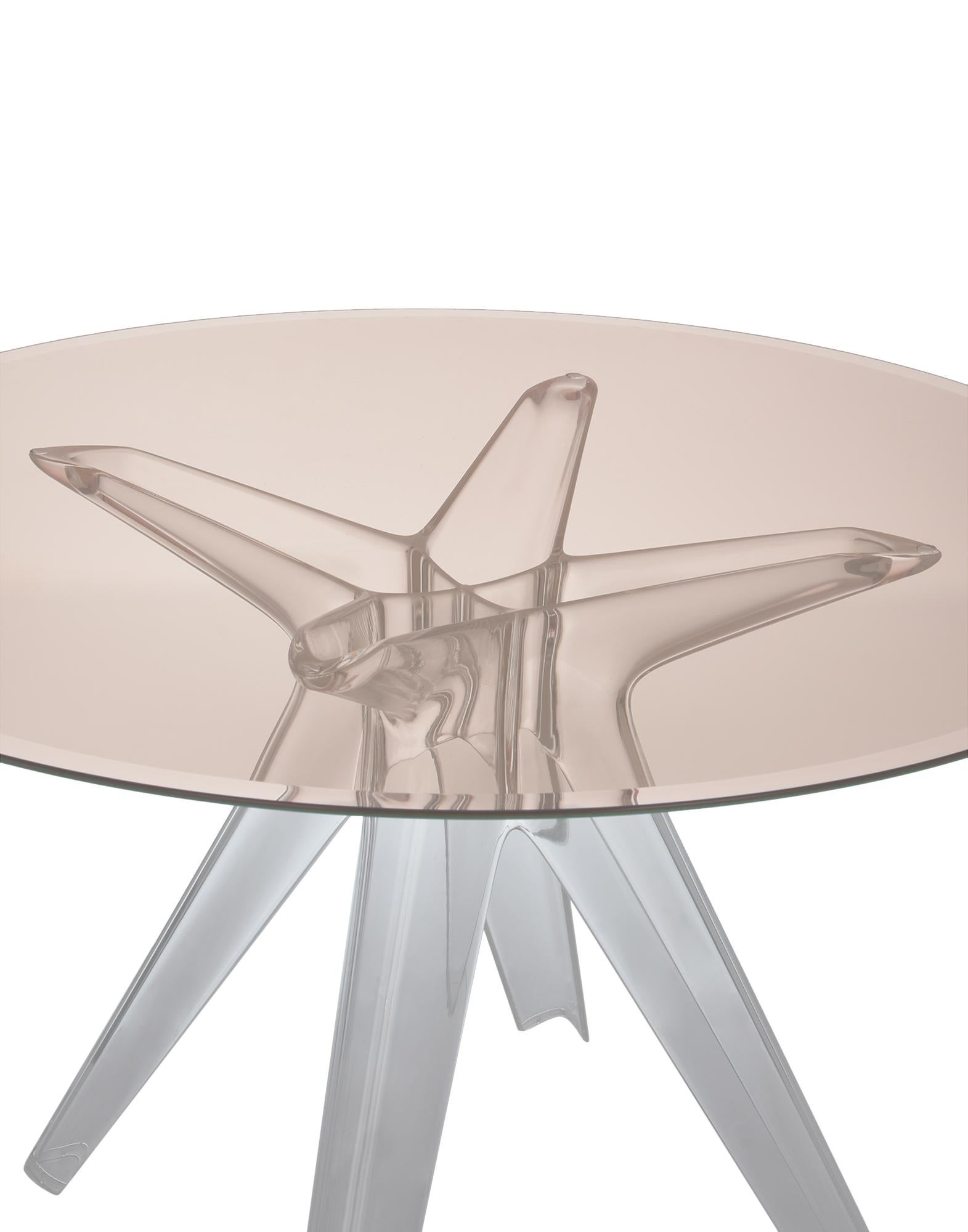 Modern Kartell Sir Gio Round Coffee Table with Pink Top by Philippe Starck For Sale