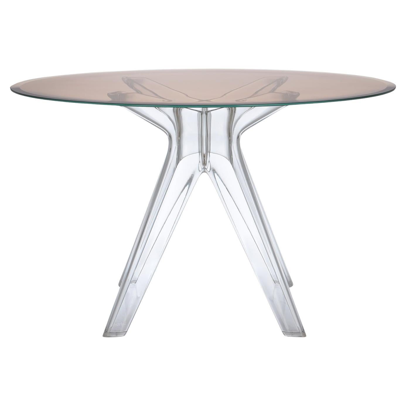Table basse ronde Sir Gio avec plateau rose de Philippe Starck pour Kartell
