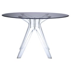 Kartell Sir Gio Round Coffee Table with Smoke Top by Philippe Starck