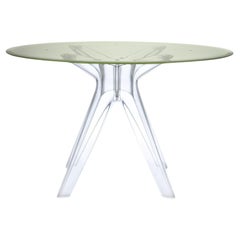 Kartell Sir Gio Round Coffee Table with Yellow Top by Philippe Starck