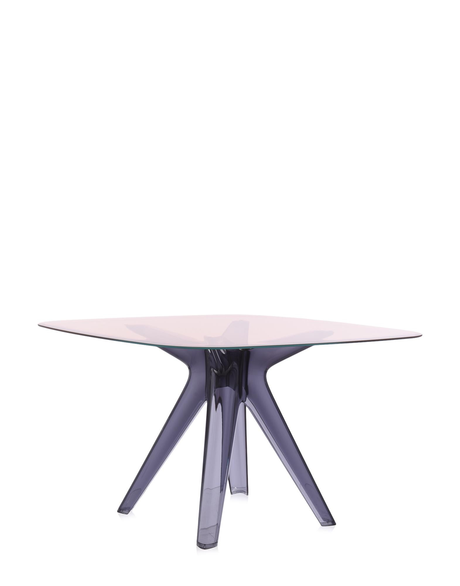 Modern Kartell Sir Gio Square Coffee Table with Pink Top by Philippe Starck