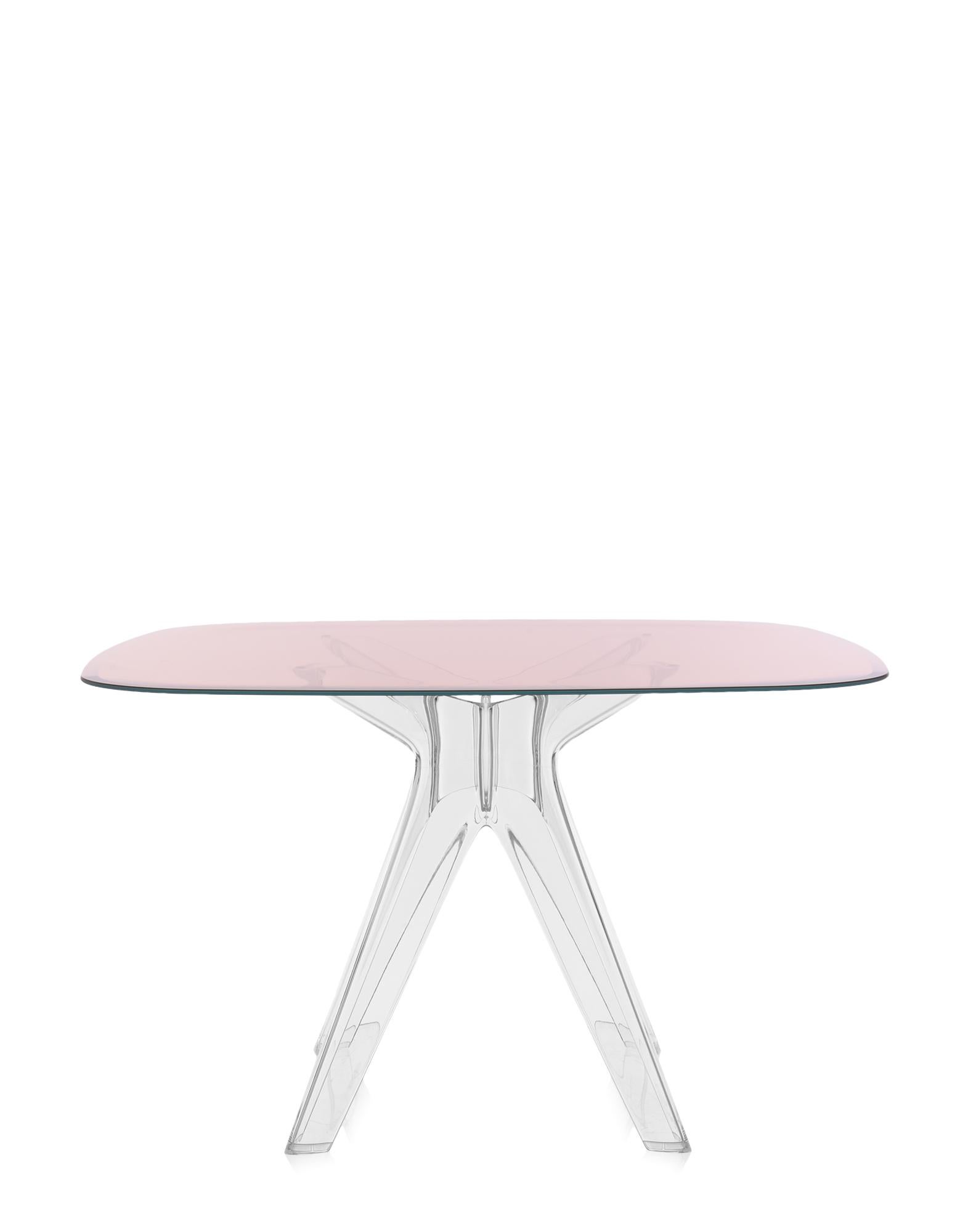 Kartell Sir Gio Square Coffee Table with Pink Top by Philippe Starck In New Condition In Brooklyn, NY