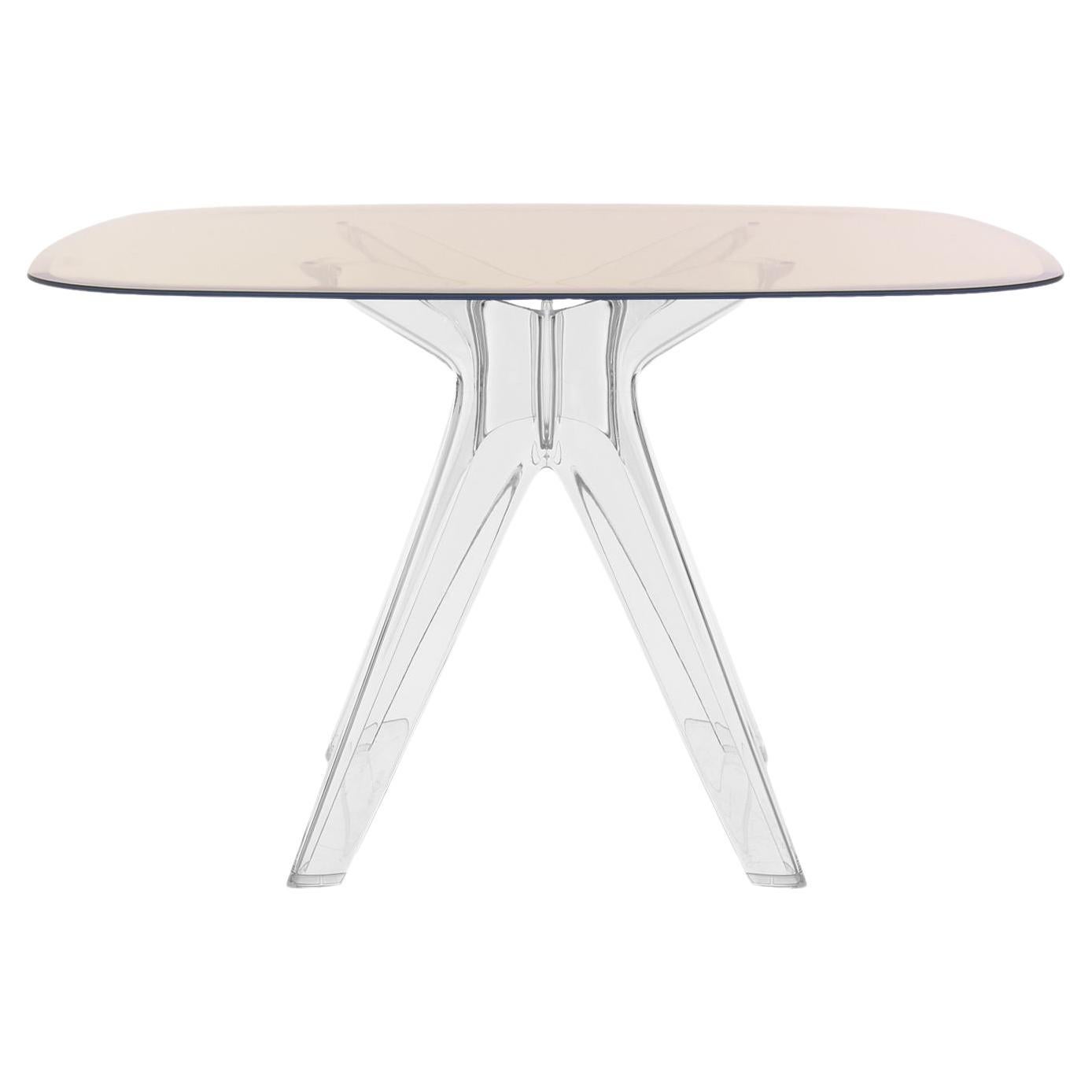 Kartell Sir Gio Square Coffee Table with Bronze Top by Philippe Starck