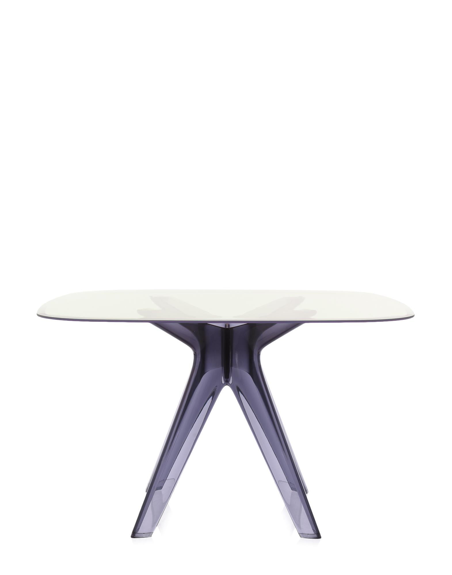 Italian Kartell Sir Gio Square Coffee Table with Green Top by Philippe Starck