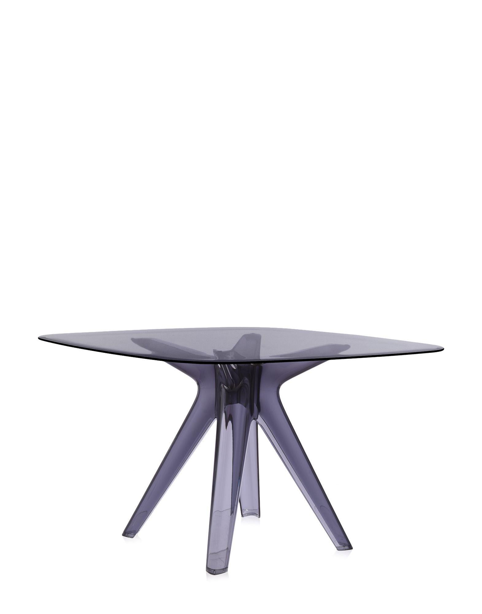 Contemporary Kartell Sir Gio Square Coffee Table with Smoke Top by Philippe Starck