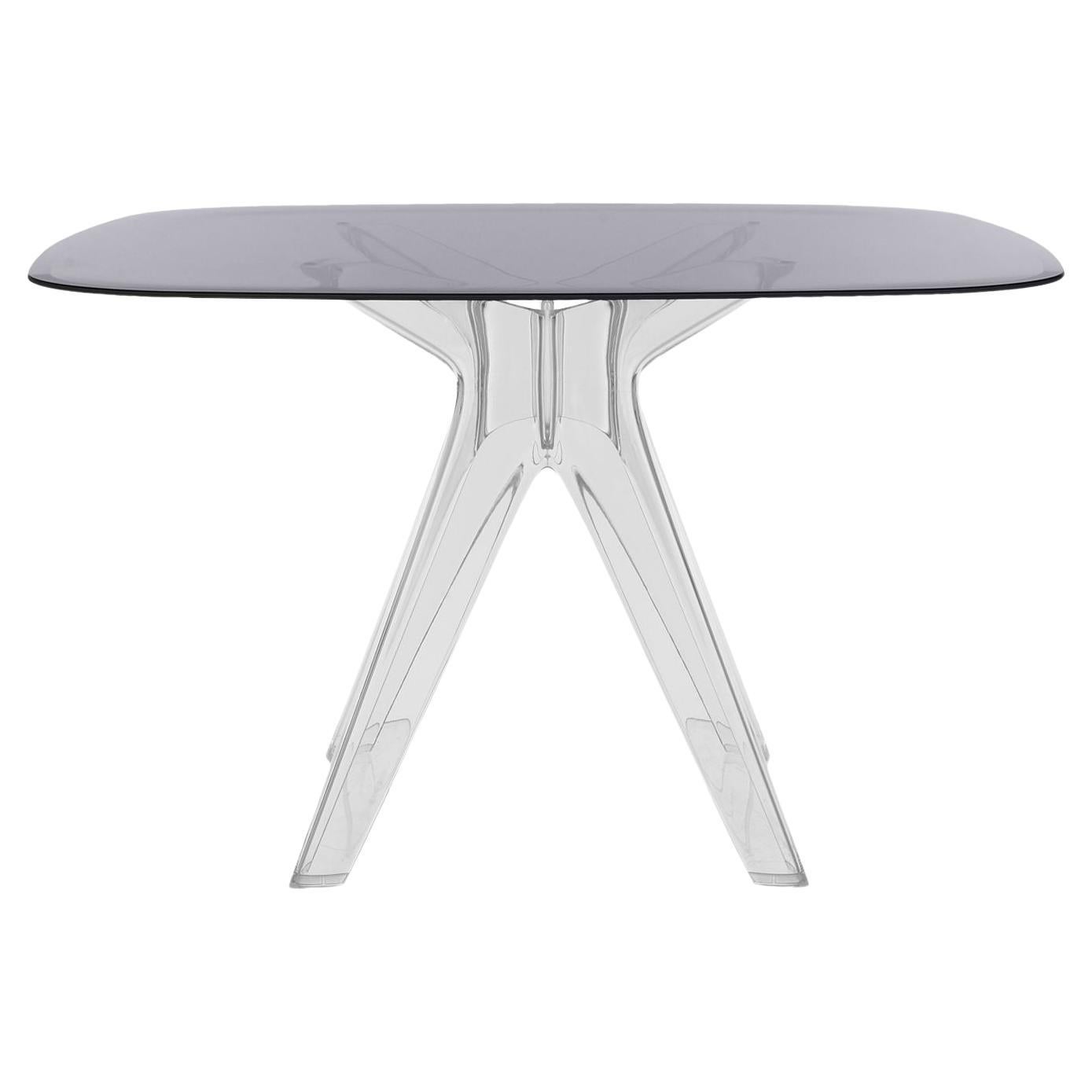 Kartell Sir Gio Square Coffee Table with Smoke Top by Philippe Starck