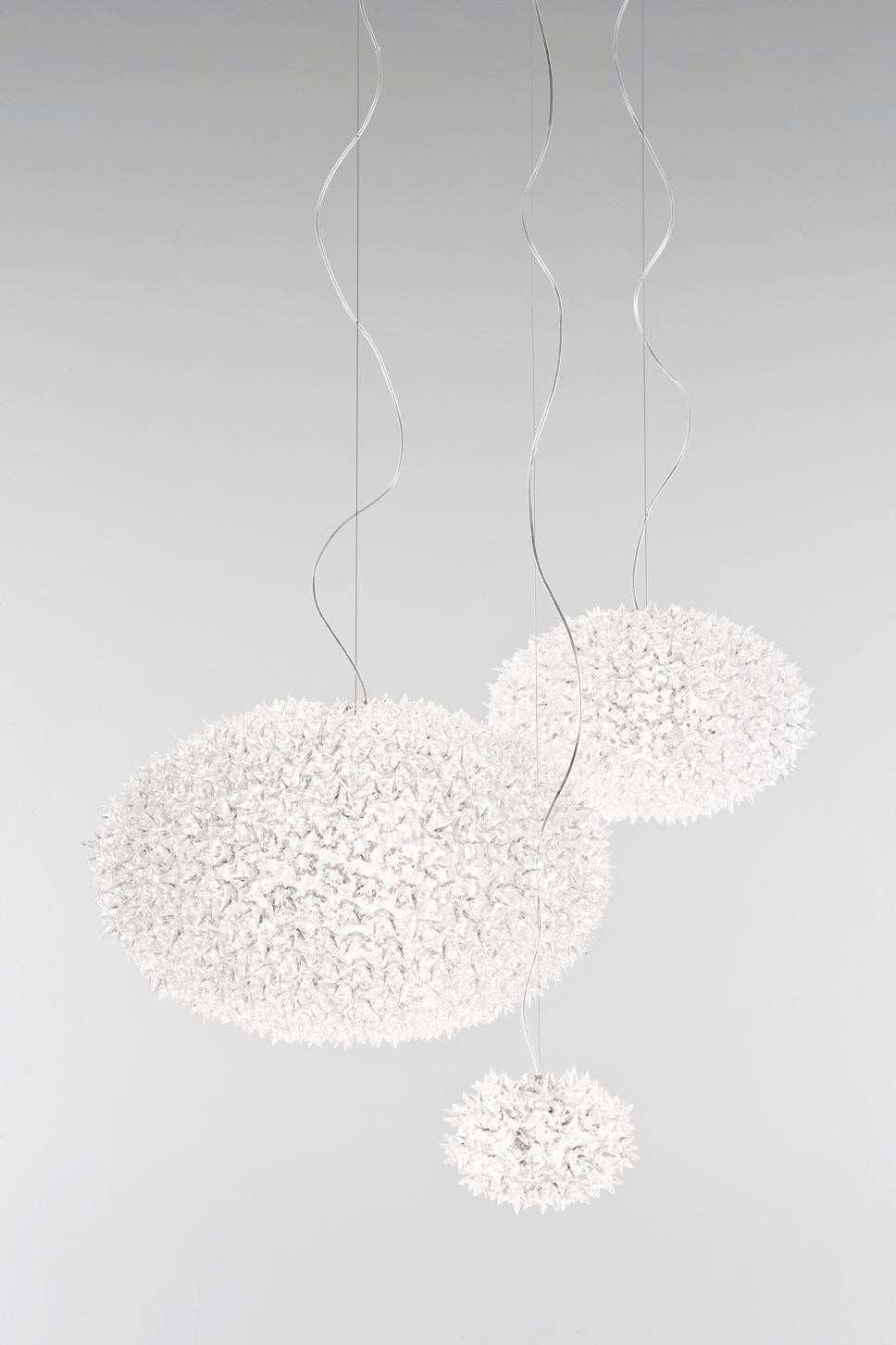 Moderno Kartell Piccola lampada a sospensione Bloom in cristallo di Ferruccio Laviani