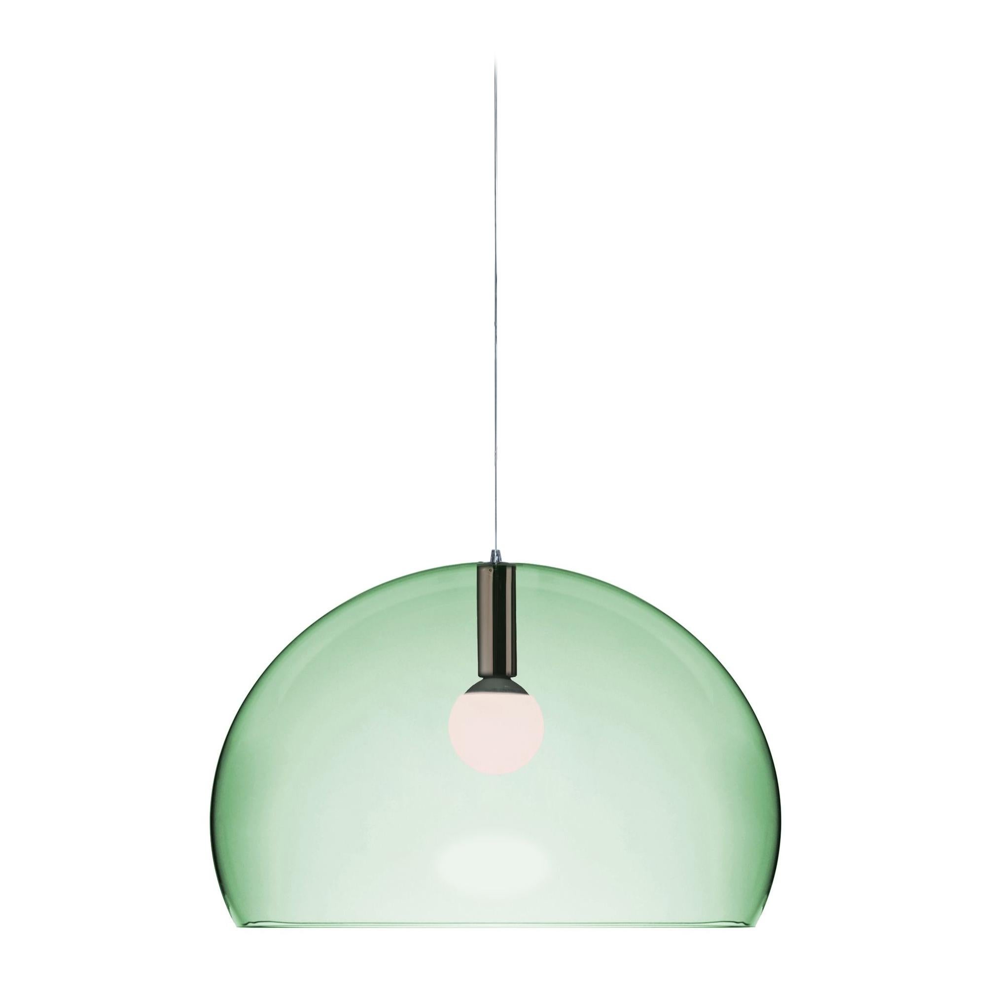 Kartell Small FL/Y Pendant Light in Sage Green by Ferruccio Laviani For Sale