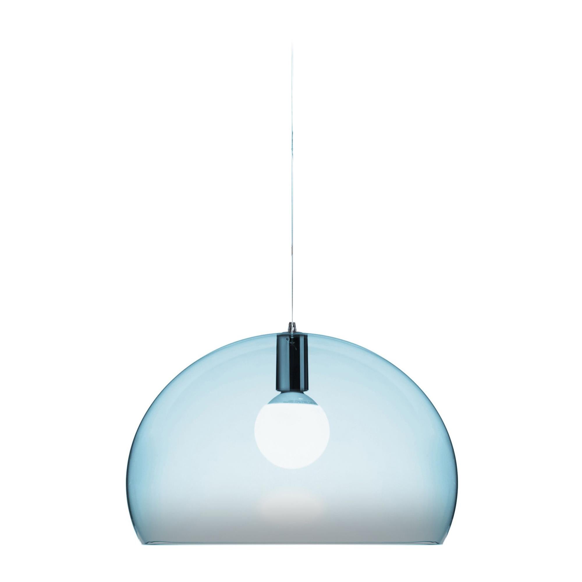 Petite lampe à suspension Kartell FL/Y bleu ciel, design Ferruccio Laviani