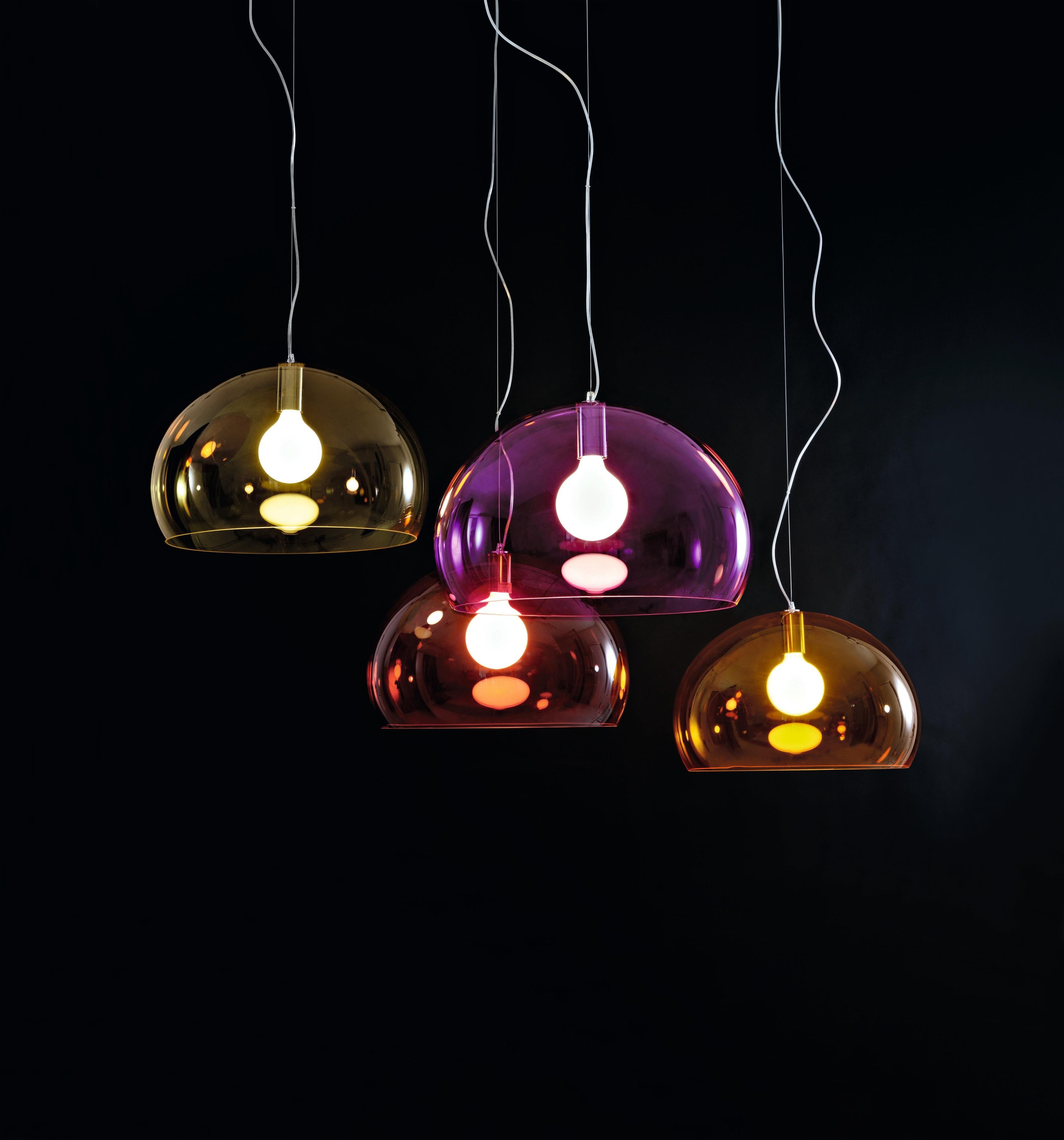 Petite lampe à suspension Kartell FL/Y jaune, par Ferruccio Laviani Neuf - En vente à Brooklyn, NY