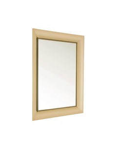 Kartell Small Rectangular Francois Ghost Mirror in Gold by Philippe Starck